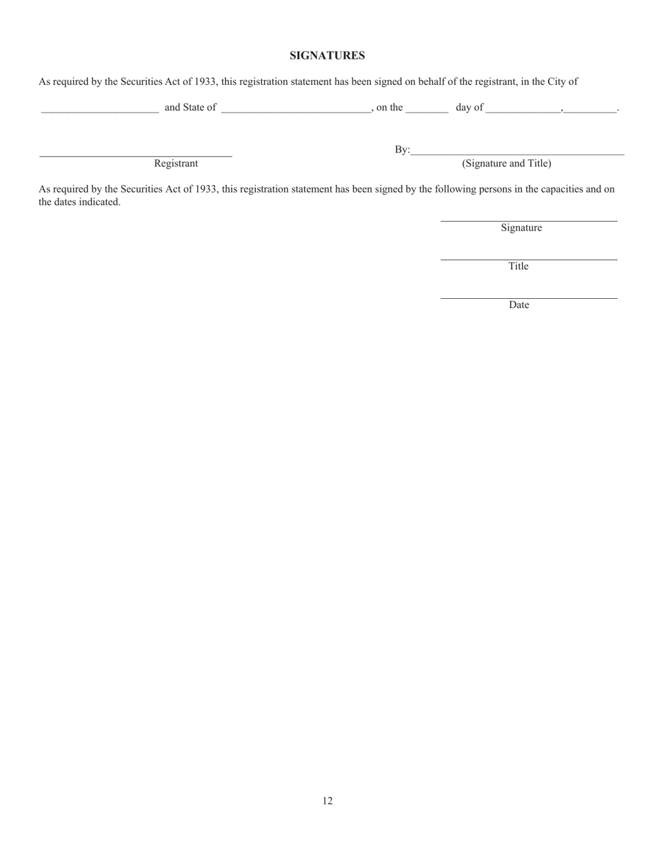 SEC Form 2106 (N-14) Registration Statement Under the Securities Act of 1933, Page 13