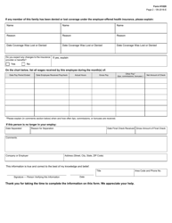 Form H1028-MBIC Employment Verification (Medicaid Buy-In for Children) - Texas, Page 2