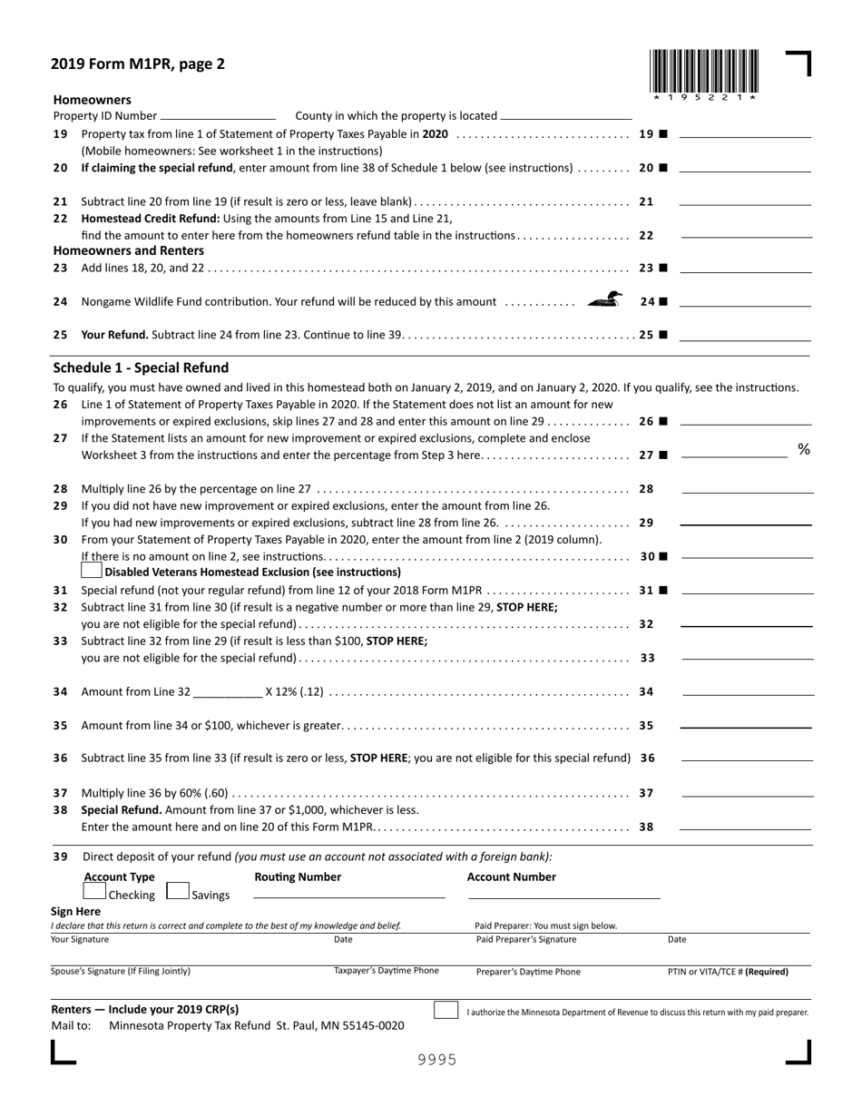 Form M1PR 2019 Fill Out, Sign Online and Download Fillable PDF
