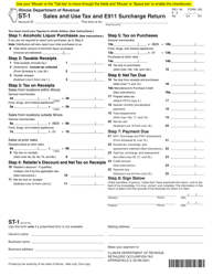 Document preview: Form ST-1 Sales and Use Tax and E911 Surcharge Return - Illinois