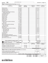 Form ST-100 New York State and Local Quarterly Sales and Use Tax Return - New York, Page 3