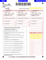 Form 500 Individual Income Tax Return - Georgia (United States), Page 4