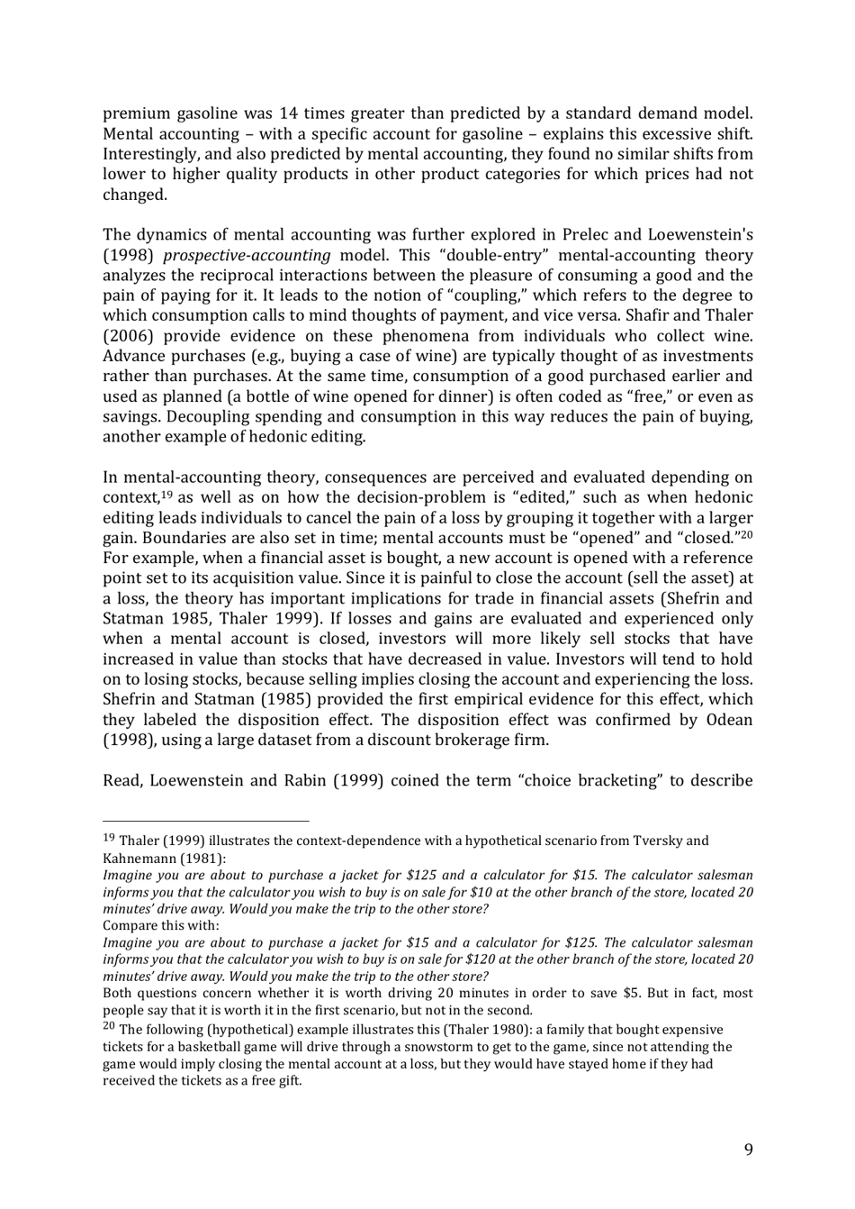 Integrating Economics With Psychology - Richard H. Thaler, the Royal Swedish Academy of Sciences - Sweden, Page 11