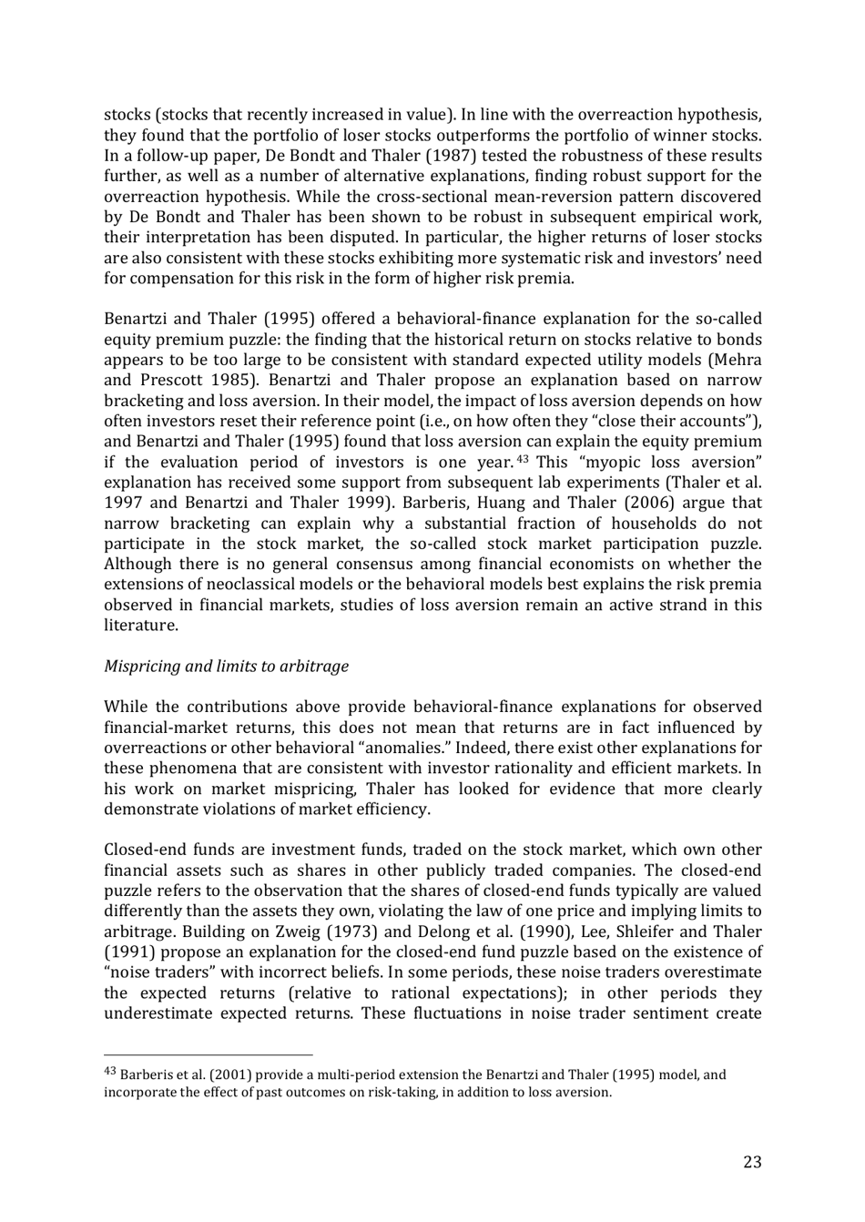 Integrating Economics With Psychology - Richard H. Thaler, the Royal Swedish Academy of Sciences - Sweden, Page 25