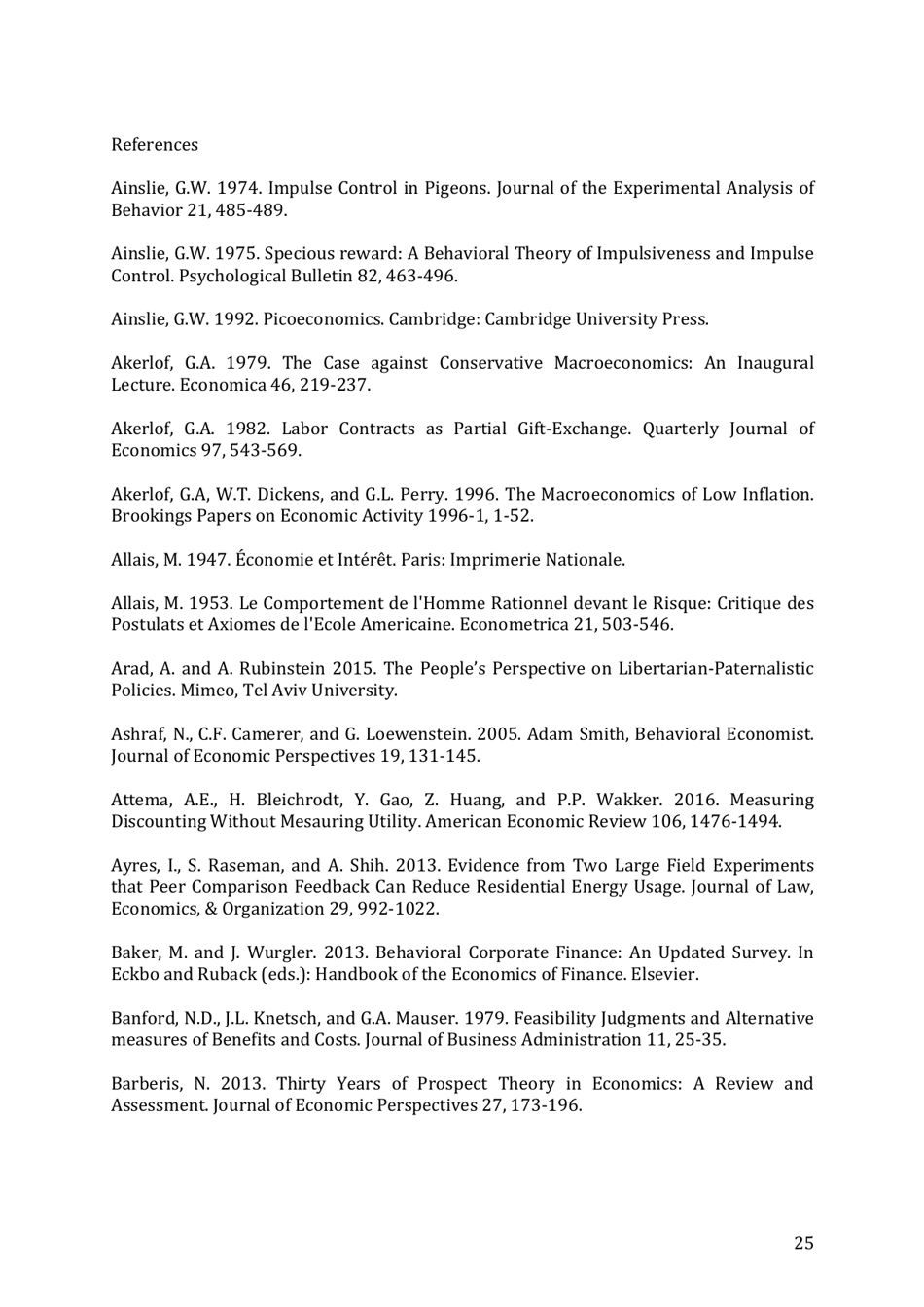 Integrating Economics With Psychology - Richard H. Thaler, the Royal Swedish Academy of Sciences - Sweden, Page 27