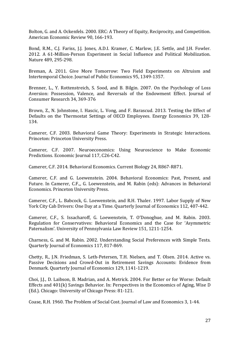 Integrating Economics With Psychology - Richard H. Thaler, the Royal Swedish Academy of Sciences - Sweden, Page 29