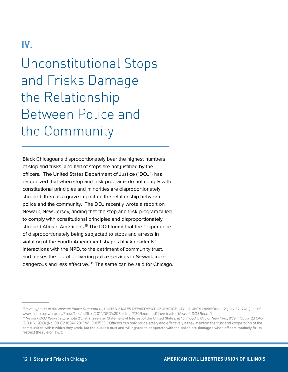 Stop and Frisk in Chicago - Aclu - Illinois, Page 12