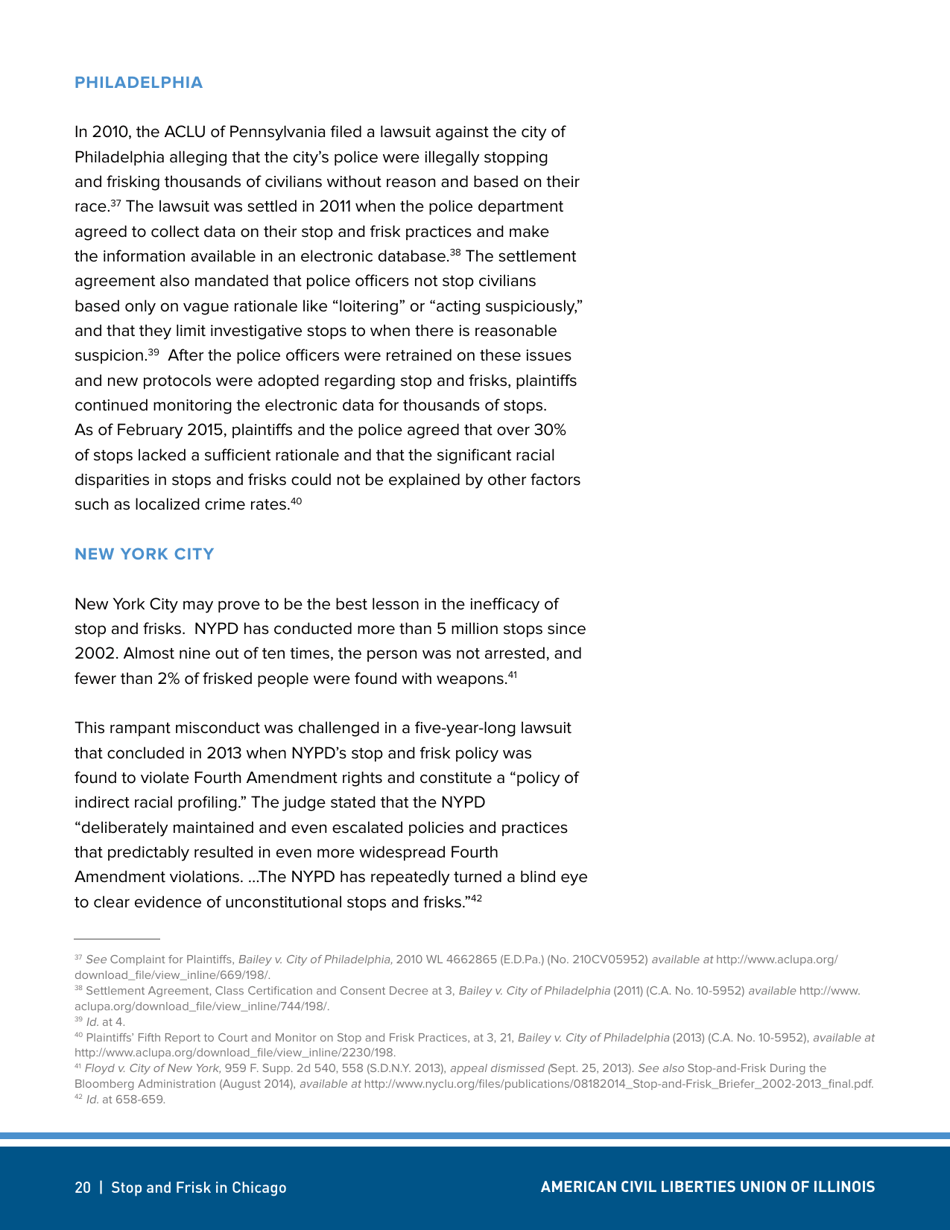 Stop and Frisk in Chicago - Aclu - Illinois, Page 20