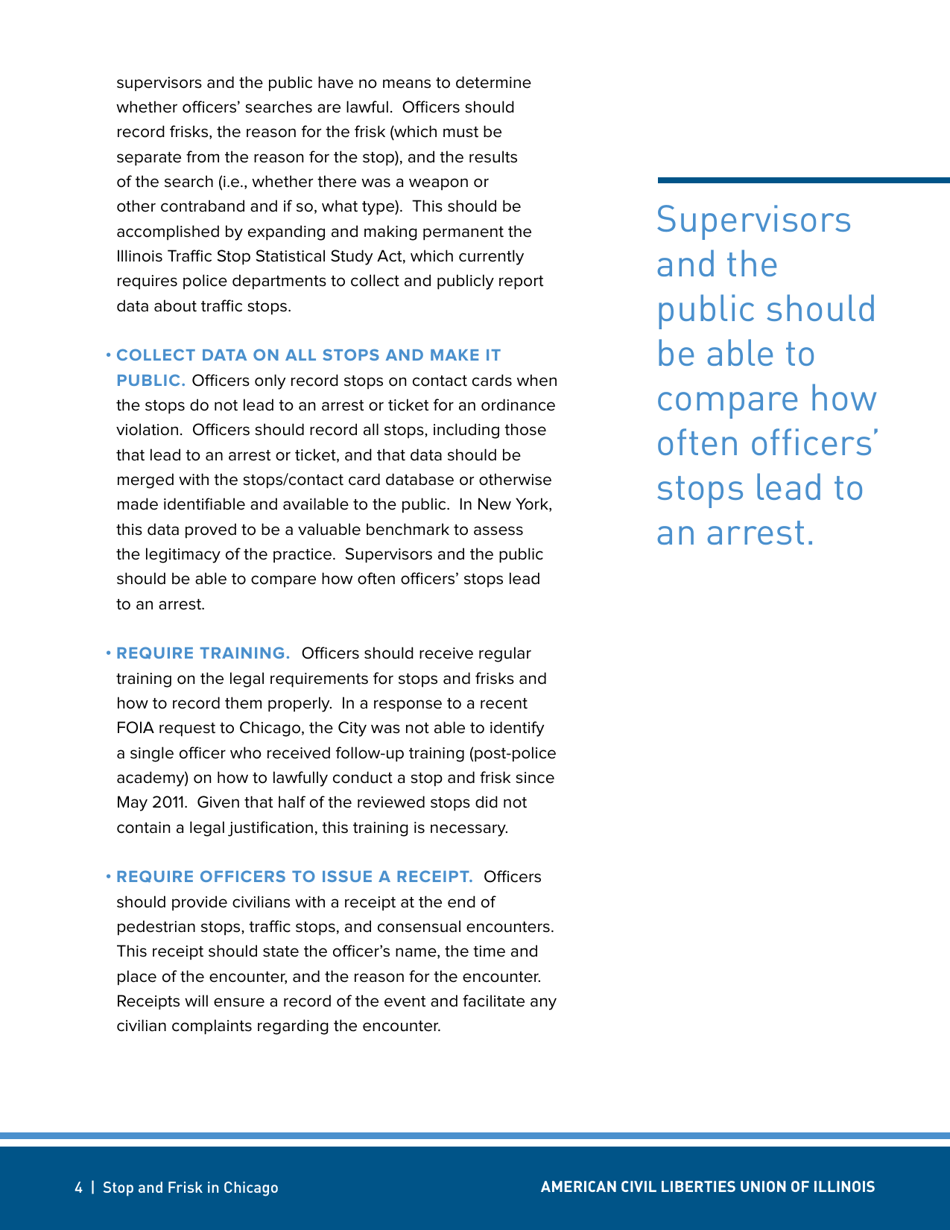 Stop and Frisk in Chicago - Aclu - Illinois, Page 4