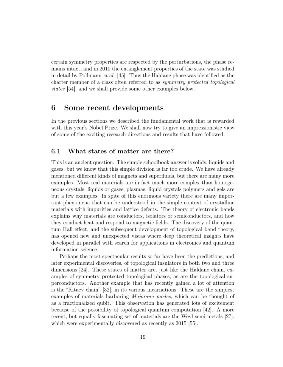 Scientific Background: Topological Phase Transitions and Topological Phases of Matter - the Royal Swedish Academy of Sciences - Sweden, Page 21