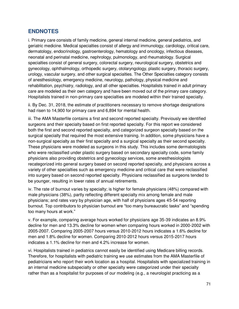 The Complexities of Physician Supply and Demand: Projections From 2017 to 2032 - Ihs Markit Ltd., Page 84