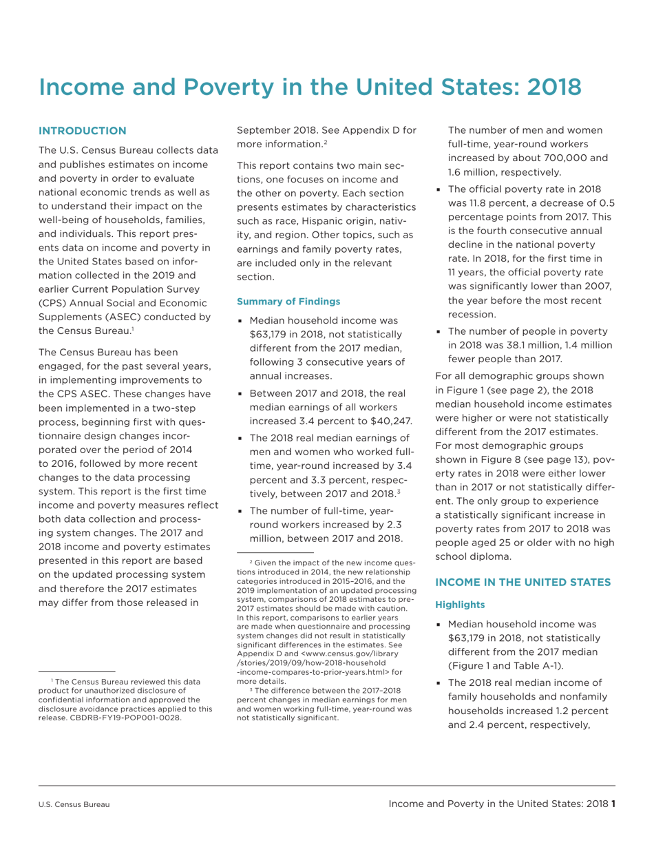 Income and Poverty in the United States, Page 9