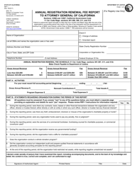 Form RRF-1 &quot;Annual Registration Renewal Fee Report to Attorney General of California&quot; - California