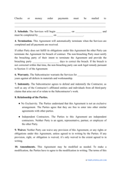 Subcontractor Agreement Template, Page 2