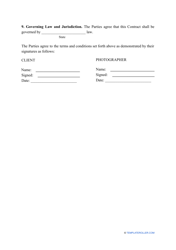 Photography Contract Template, Page 3