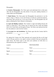Pet Photography Contract Template, Page 3