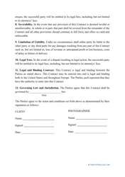 Event Photography Contract Template, Page 3