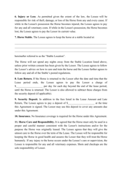 Horse Lease Agreement Template, Page 2