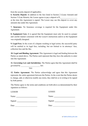 Equipment Lease Agreement Template, Page 2