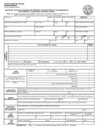 Form CO-101 Application for Tuition Reimbursement - Connecticut