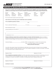 Form VR-103 Application for Maryland Gift Certification - Maryland