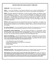 Form JV-26 Equity Complaint - Massachusetts, Page 2