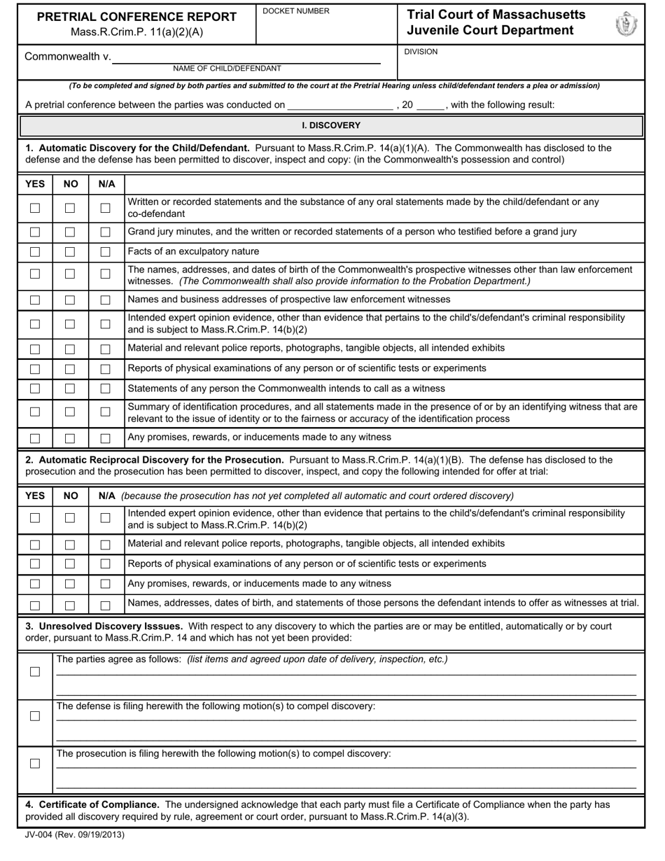 Form JV-004 - Fill Out, Sign Online and Download Fillable PDF ...