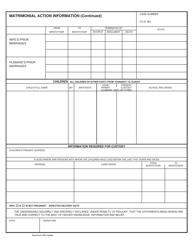 Form 3F-P-269 Matrimonial Action Information - Hawaii, Page 2