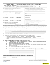 Document preview: Form 1F-P-580 Motion and Declaration to Modify Child Support - Hawaii