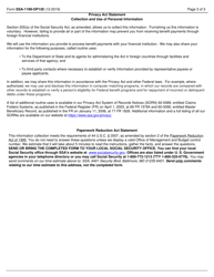 Form SSA-1199-OP120 Direct Deposit Sign-Up Form (Solomon Islands), Page 3