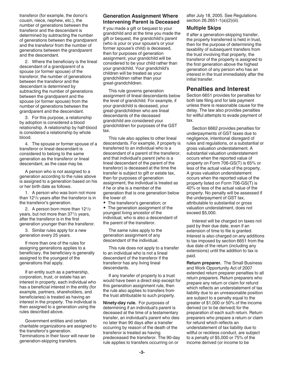 Instructions for IRS Form 706-GS(T) Generation-Skipping Transfer Tax Return for Terminations, Page 3