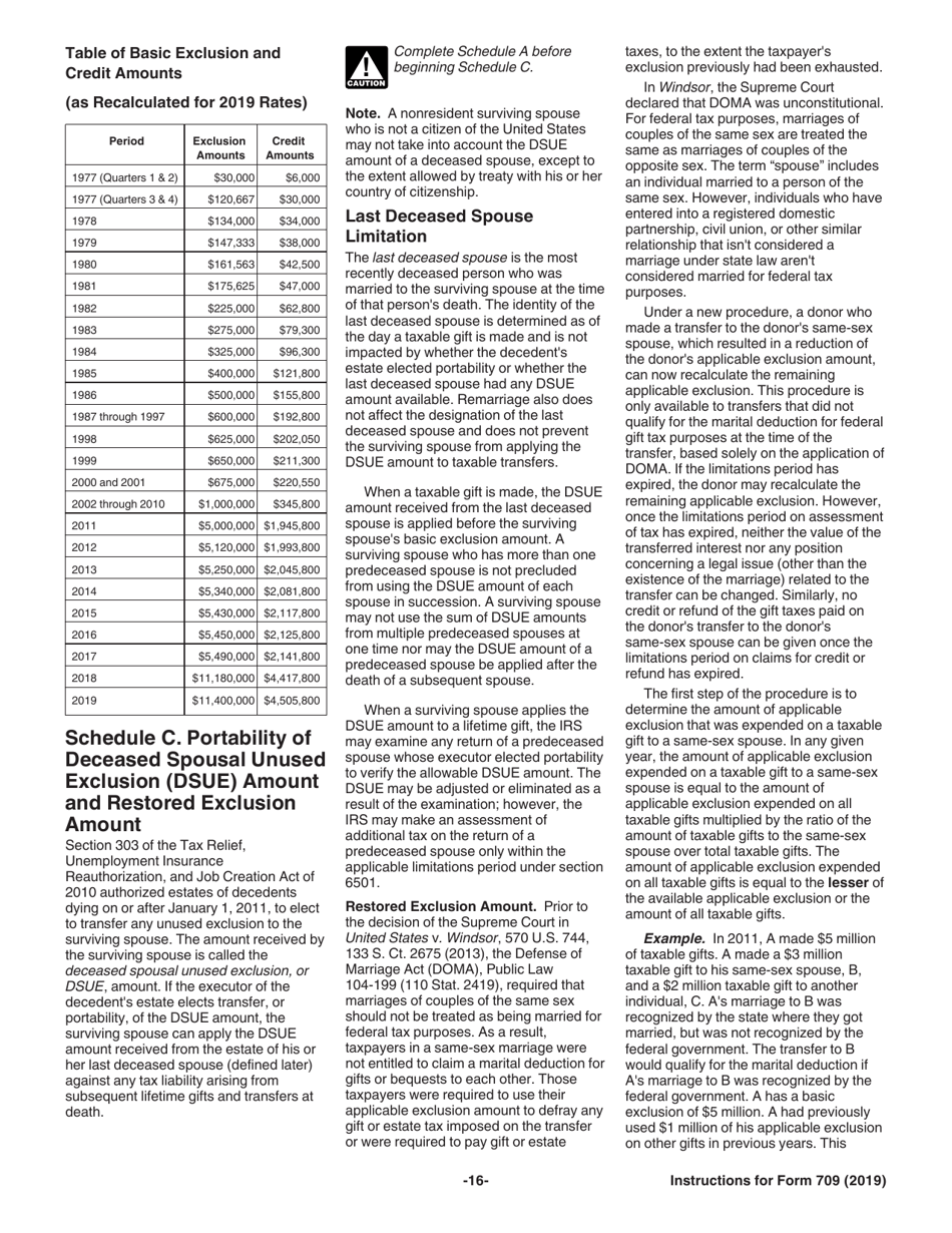 Instructions for IRS Form 709 United States Gift (And Generation-Skipping Transfer) Tax Return, Page 16