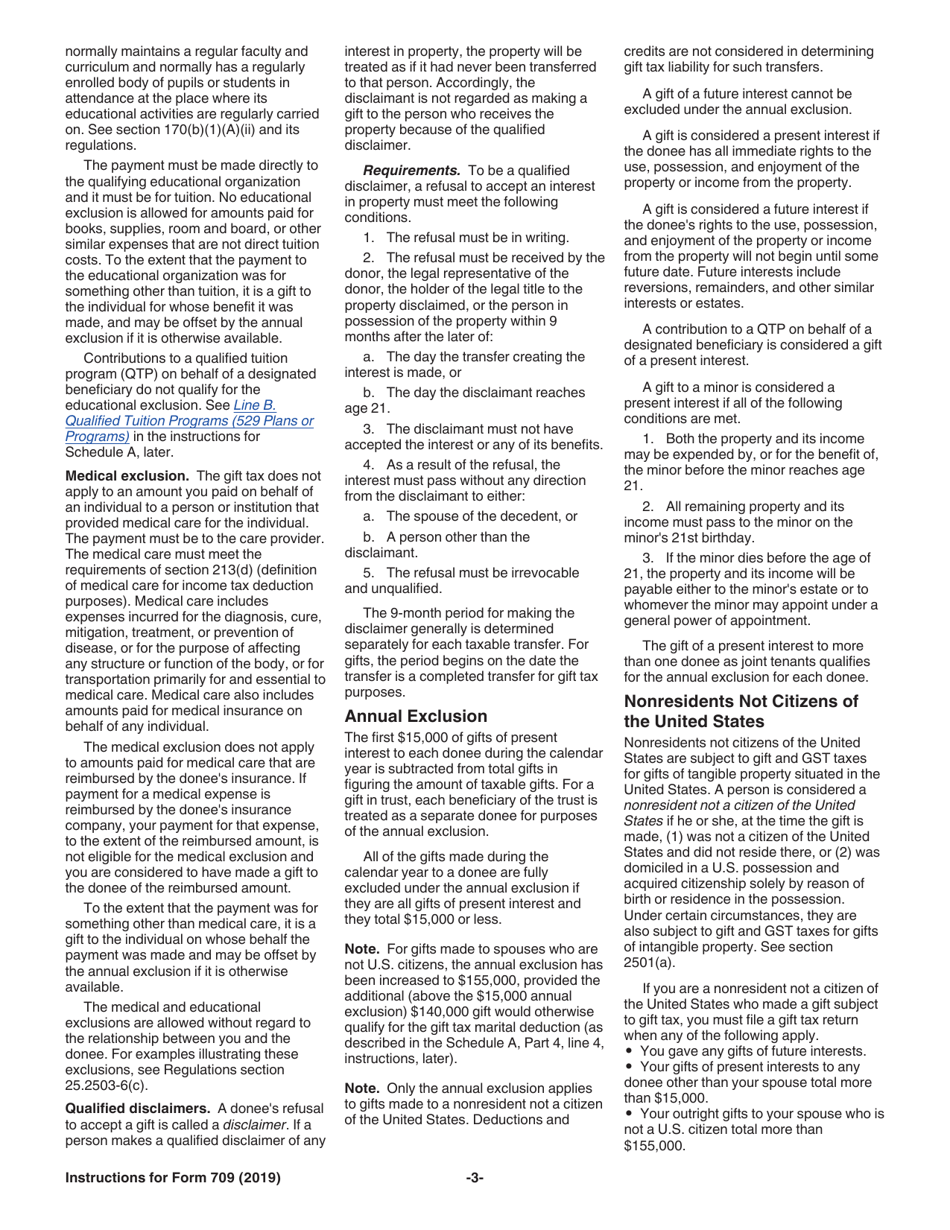 Instructions for IRS Form 709 United States Gift (And Generation-Skipping Transfer) Tax Return, Page 3
