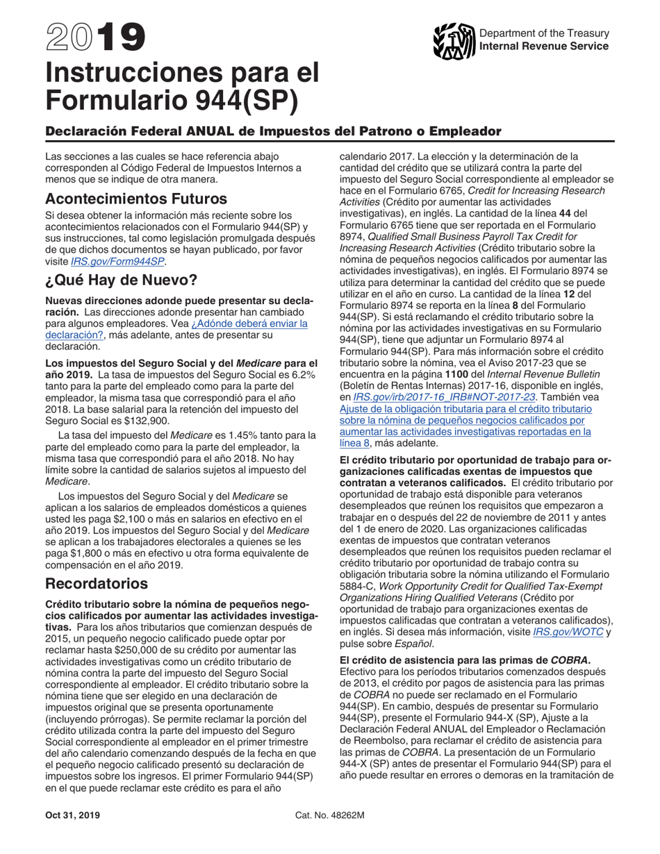 Download instrucciones para irs formulario 944 declaracion federal
