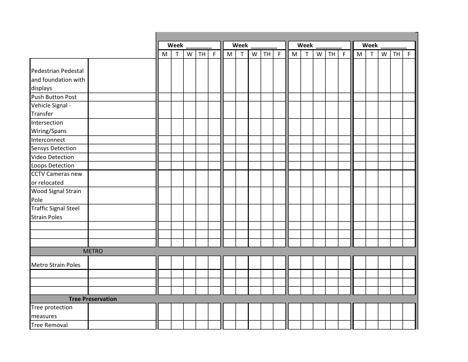 Sip Construction Schedule Template, Page 5