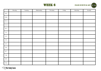 Study Timetable Template - the Study Gurus, Page 8