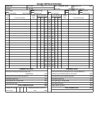 Sample Panel Schedule Template, Page 2