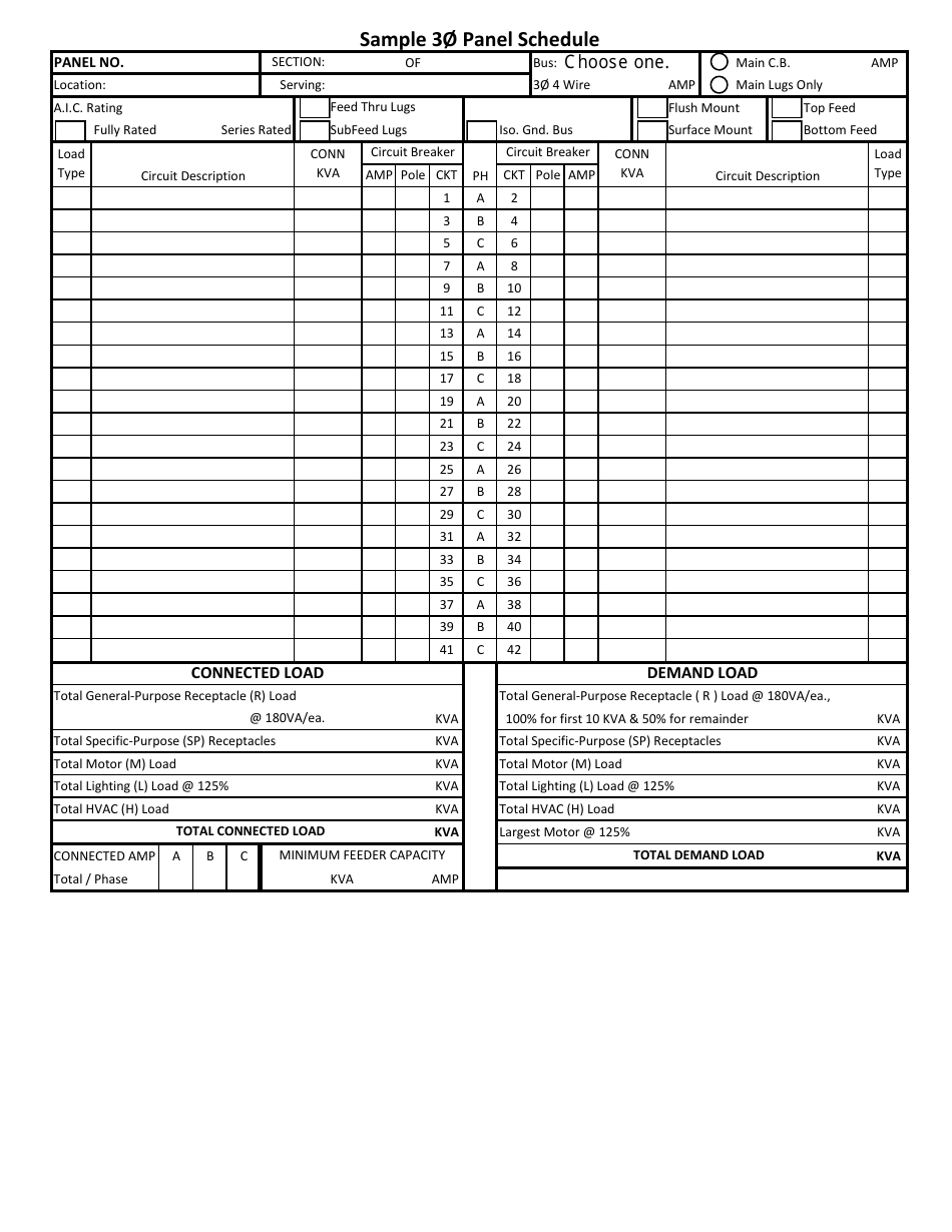 Sample Panel Schedule Template Download Fillable PDF | Templateroller