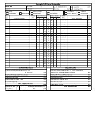 Document preview: Sample Panel Schedule Template