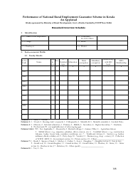 Document preview: Household Interview Schedule Template - Kerala, India