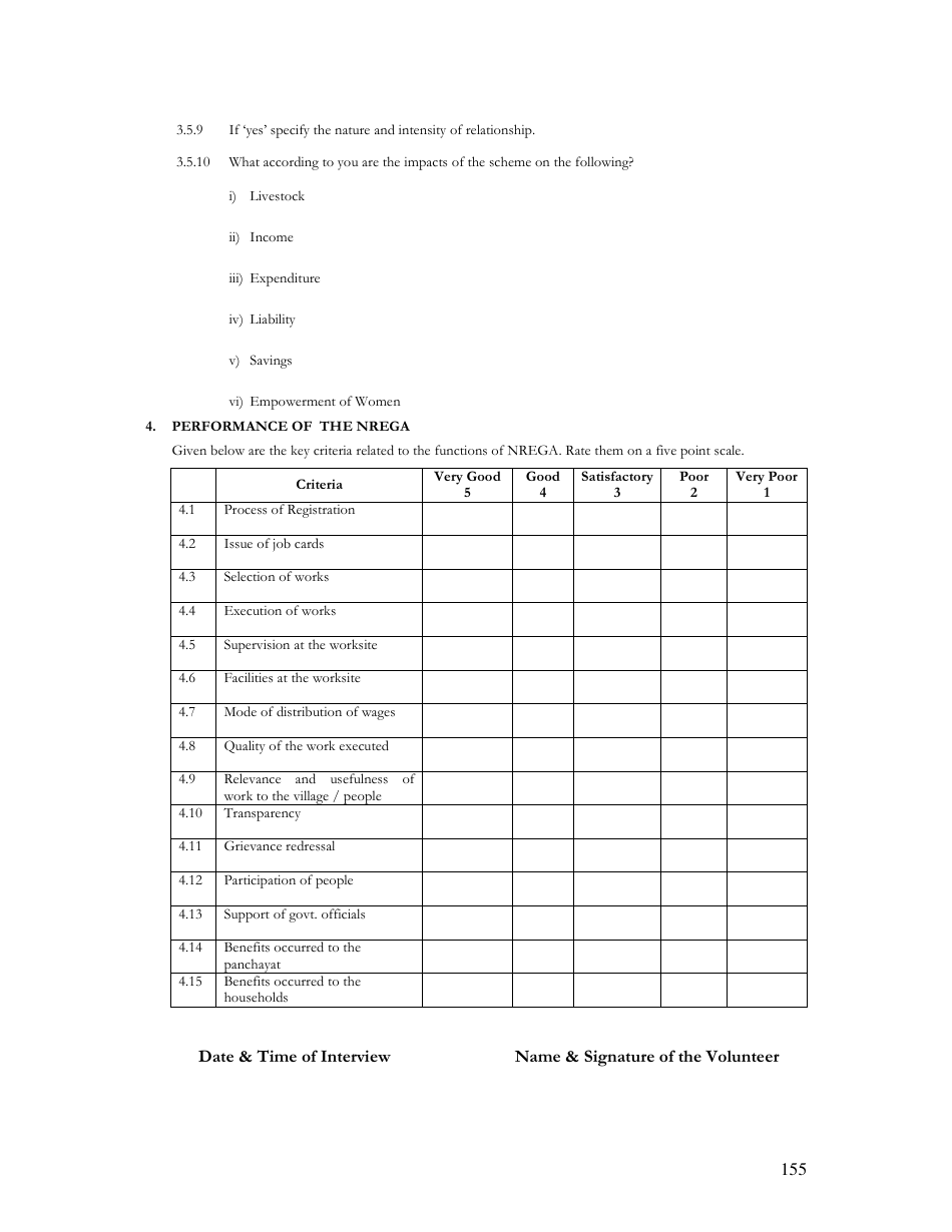 Household Interview Schedule Template - Kerala, India, Page 10