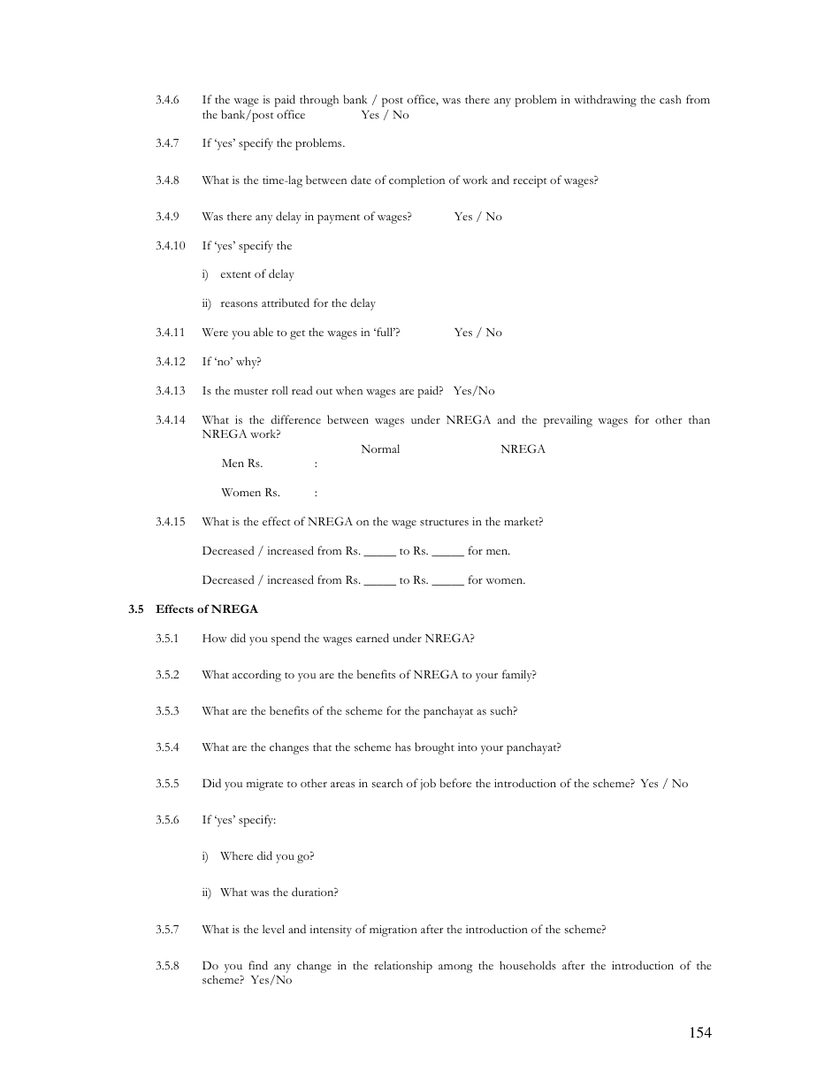 Household Interview Schedule Template - Kerala, India, Page 9