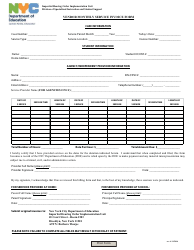 Document preview: Vendor Monthly Service Invoice Form - New York, New York
