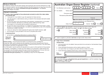Form MS014.1607 Medicare Claim - Australia, Page 2