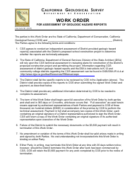 Form CGS1A &quot;Application for Assessment of Geologic Hazard Reports&quot; - California, Page 3