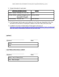 Form CGS1A &quot;Application for Assessment of Geologic Hazard Reports&quot; - California, Page 4