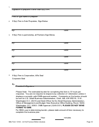 SBA Form 1010C U.S. Small Business Administration 8(A) Business Plan, Page 35