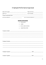 Employee Performance Appraisal Form - Big Table, Page 4