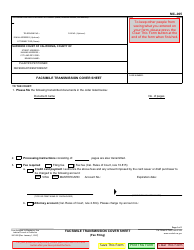 Form MC-005 &quot;Credit Card Fax Cover Sheet&quot; - California