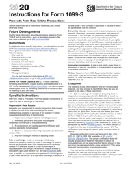 Document preview: Instructions for IRS Form 1099-S Proceeds From Real Estate Transactions